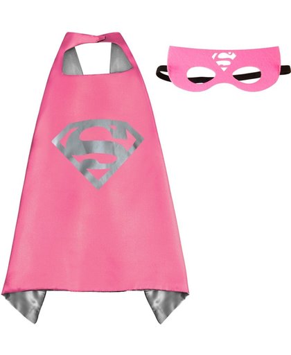 Superwoman - Superhelden Kostuum cape voor kinderen 3 tot 10 jaar - Superman / Superwoman