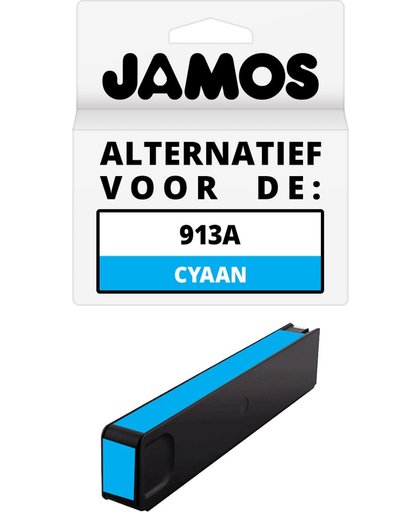 JAMOS – Inktcartridge / Alternatief voor de HP 913A Cyaan