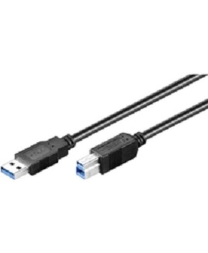 Microconnect USB A/USB B, 5 m 5m USB A USB B Mannelijk Mannelijk Zwart USB-kabel