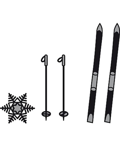 Marianne Design Cr1252 Craftable Skis and snowflake