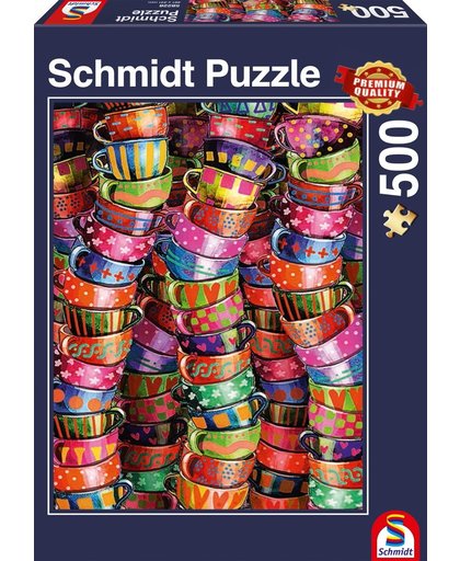 Kleurrijke kopjes, 500 stukjes Puzzel