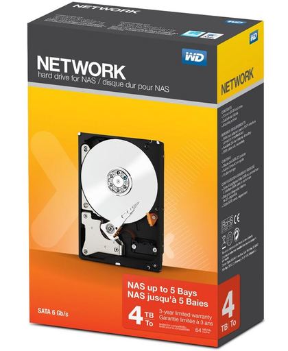 Western Digital Desktop Networking interne harde schijf HDD 4000 GB SATA III