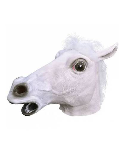 Paarden masker wit voor volwassenen