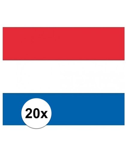 20x Vlag Nederland stickers