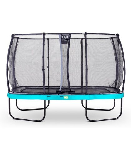 EXIT Elegant trampoline rectangular 244x427cm with safetynet Deluxe - blue