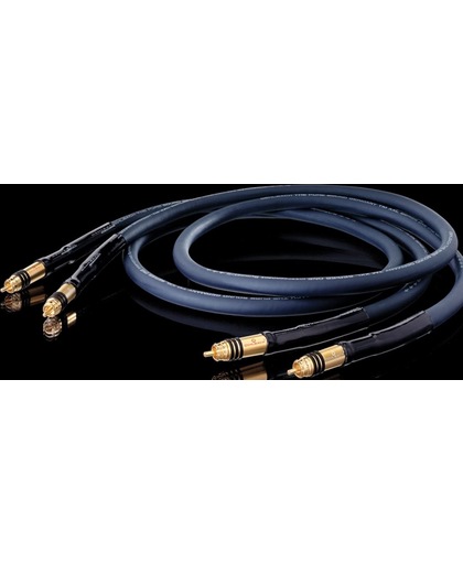 OEHLBACH 0.5m XXL RCA Cool Gold 0.5m 2 x RCA Blauw audio kabel