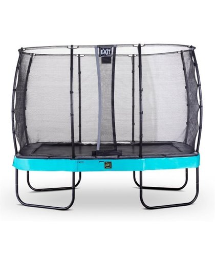 EXIT Elegant Premium trampoline rectangular 214x366cm with safetynet Economy - blue