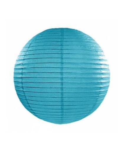 Luxe bol lampion turquoise blauw 35 cm