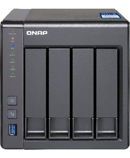 QNAP TS-431X Ethernet LAN Toren Zwart NAS