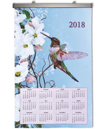 Diamond Dotz ® painting Kalender Kolibrie (39,5 x 80 cm)