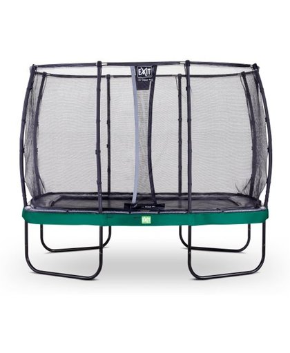 EXIT Elegant trampoline rectangular 214x366cm with safetynet Deluxe - green