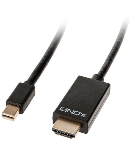Lindy Mini DisplayPort/HDMI 0.5m 0.5m Mini DisplayPort HDMI Zwart