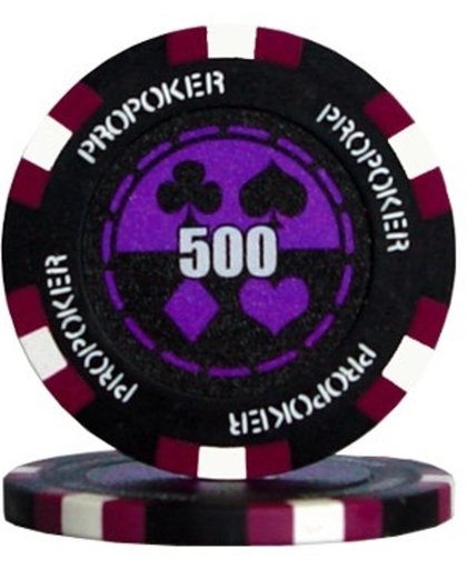 Pokerchip Pro Poker Clay Chip 13,5 Gram Paars 500