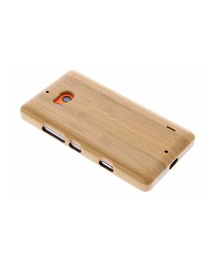 Licht bruin echt houten hardcase hoesje voor de nokia lumia 930