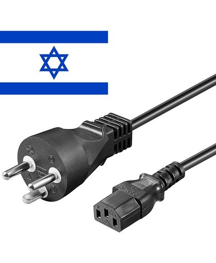 Goobay Israel stroomkabel met C13 plug - zwart - 2 meter