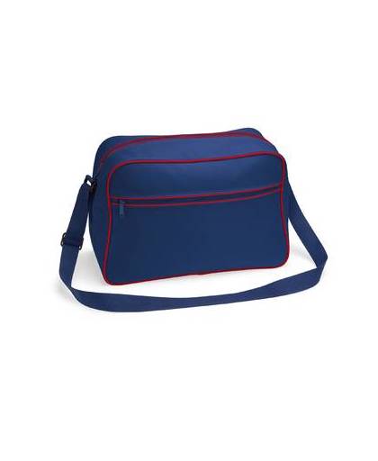 Bagbase retro schoudertas french navy/classic red 18 liter