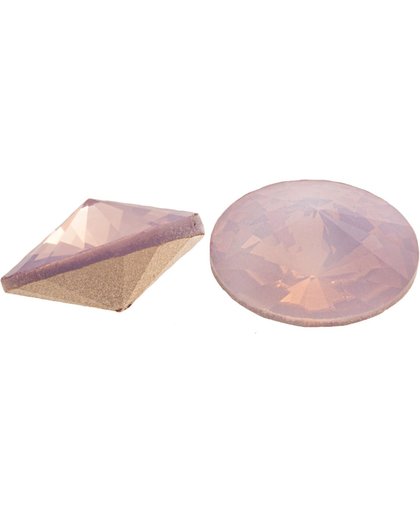 Top Kwaliteit Puntsteen Crystal Rivoli (12 mm) Pink Milkglass (2 Stuks)