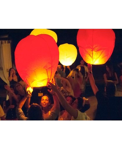 20 gekleurde wensballonnen vliegende lantaarns