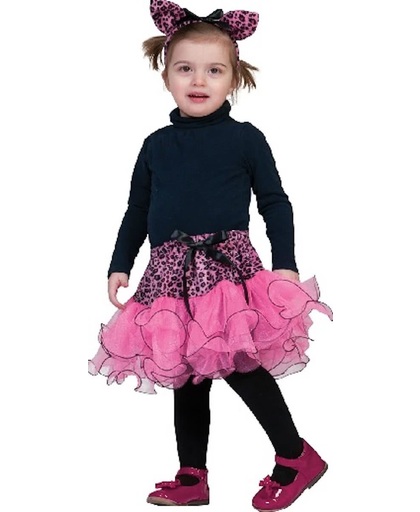 Mini roze panter set voor baby's - Verkleedkleding - Maat 98/104 (Valt klein uit)