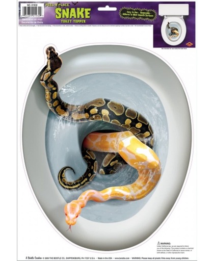 Halloween WC bril sticker slangen