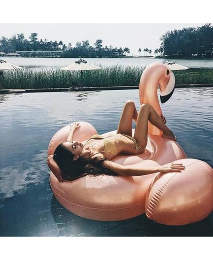 Inflatable Flamingo XXL|Opblaasfiguur|Waterspeelgoed|Roze flamingo|Luchtbed|Extra groot formaat
