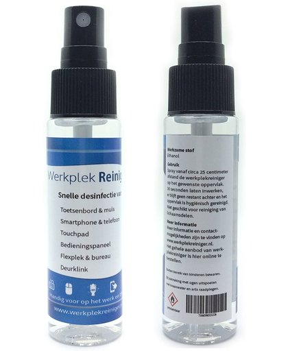 2 stuks toetsenbordreiniger - desinfectie spray voor toetsenbord, telefoon, smartphone en werkplek (desinfecterende spray)