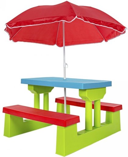 Kindertafel tuintafel eettafel Inclusief parasol 401645