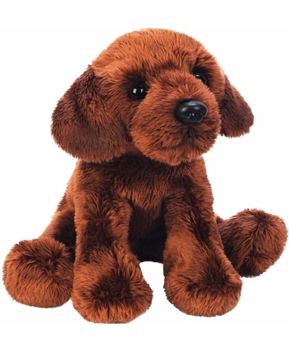 Pluche Labrador knuffel hond bruin 12 cm