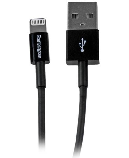 StarTech.com 1 m zwarte Apple 8-polige slanke Lightning connector naar USB-kabel voor iPhone / iPod / iPad mobiele telefoonkabel