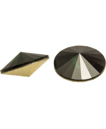 Top Kwaliteit Puntsteen Crystal Rivoli (12 mm) Deep Forest (2 Stuks)