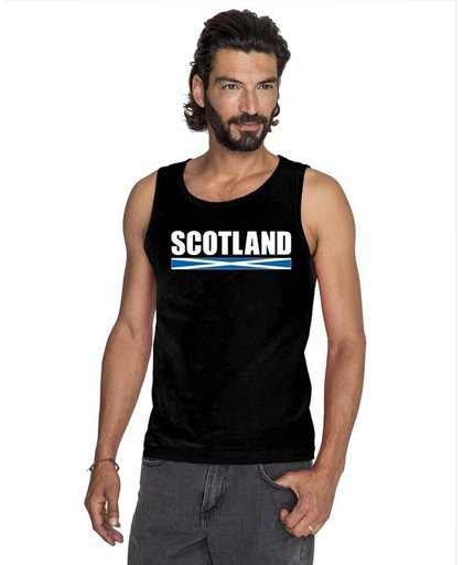 Zwart Scotland supporter mouwloos shirt heren - Schotland singlet shirt/ tanktop L