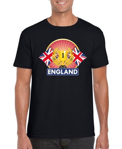 Zwart Engels kampioen t-shirt heren - Engeland supporters shirt 2XL