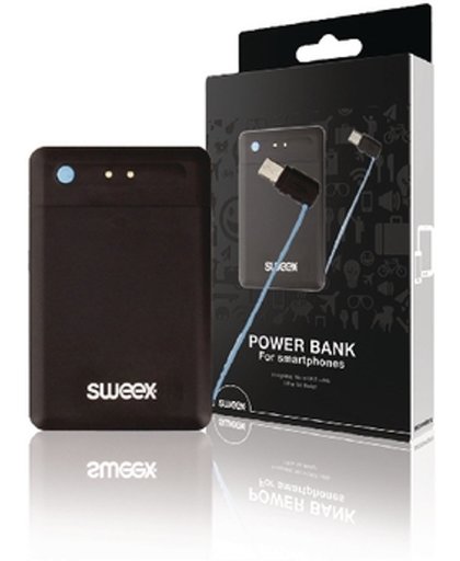 Sweex SW2500PB001U Lithium-Polymeer (LiPo) 2500mAh Zwart, Blauw powerbank