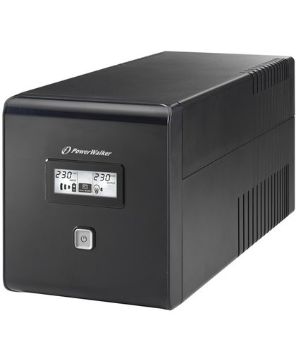 PowerWalker VI 1000 LCD 1000VA 4AC-uitgang(en) Toren Zwart UPS