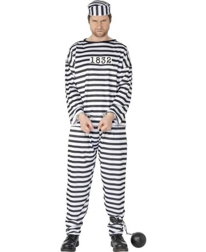 Boeven kostuum / verkleedpak voor heren - gevangeniskleding 56-58 (XL)
