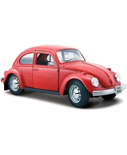 Modelauto Volkswagen Kever rood 1:24 - speelgoed auto schaalmodel