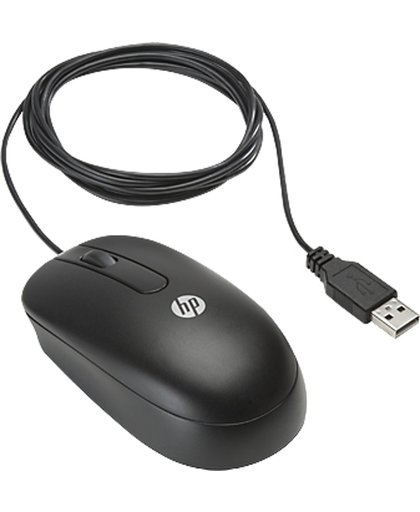 HP USB Optical Scroll Mouse USB Optisch 800DPI Ambidextrous Zwart muis