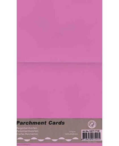 Vierkante Perkament Kaarten - Roze - 50 Stuks - Maak mooie kaarten voor elke gelegenheid