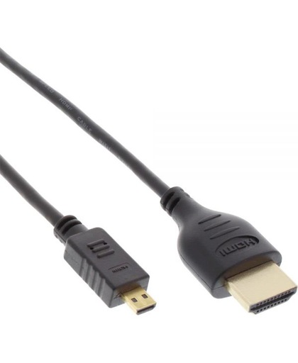 InLine Micro HDMI - HDMI kabel UHD 4K - 1 meter