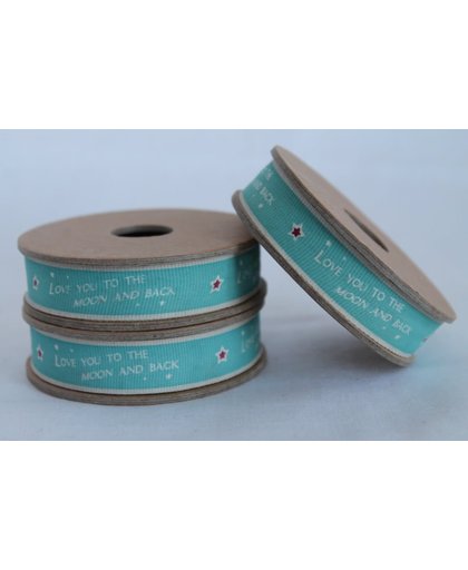 Ribbon lint band 3 meter Love you to the moon and Back