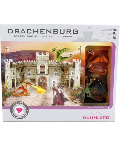 Playset - Drachenburg met groene en oranje draak