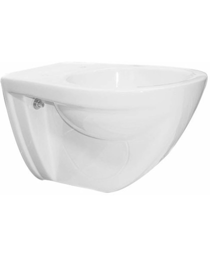 Toiletpot Hangend Trevi 53x35x35,7cm Wandcloset Keramiek Vlakspoel Nano Coating EasyClean Glans Wit