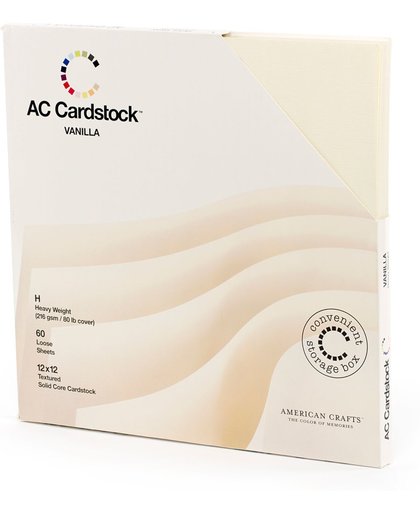 AC Cardstock – Stevig kaartpapier – 30, 5 x 30,5 cm – 60 vellen- Vanilla
