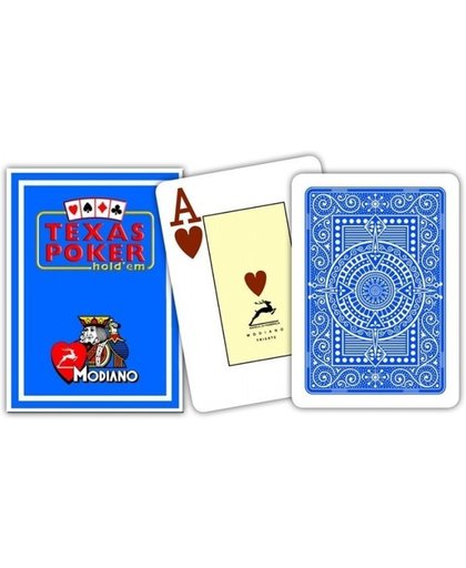 MODIANO CARDS TEXAS CARDS Blauw 100% PLASTIC JUMBO INDEX PLAYING CARDS