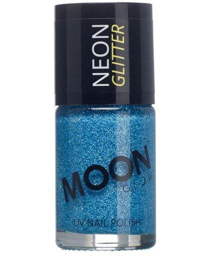 Blauwe Moonglow© nagellak met fosforescerende glitters - Schmink