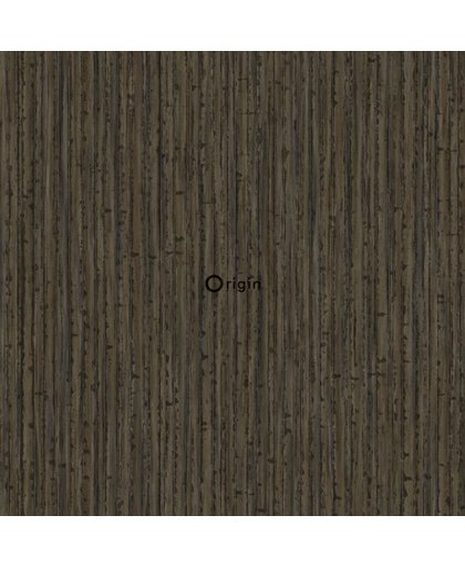 zijdedruk eco texture vlies behang bamboe bruin - 347404 van Origin - luxury wallcoverings uit Identity