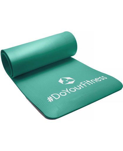 #DoYourFitness - fitness mat perfect voor pilates, aerobics, yoga - »Amisha« - duurzaam, non-slip, huidvriendelijk, slijtvast - 183 x 61 x 1,2cm - mosgroen