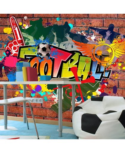 Fotobehang - Football fans - Voetbal- Graffiti