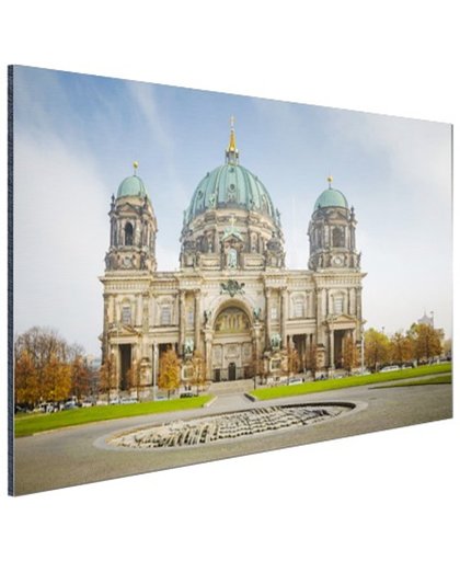 Dom van berlijn bij dag Aluminium 90x60 cm - Foto print op Aluminium (metaal wanddecoratie)
