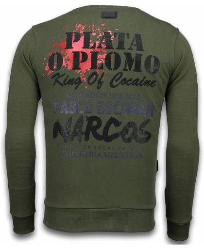Local Fanatic Pablo Escobar - Rhinestone Sweater - Groen